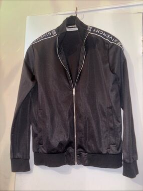 Givenchy Black Zip-Up Track Jacket with Logo Tape